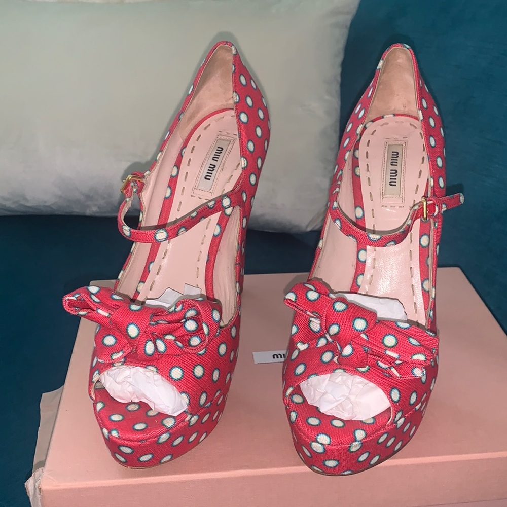 Miu-Miu Polka Dot Heel size 40-1/2
